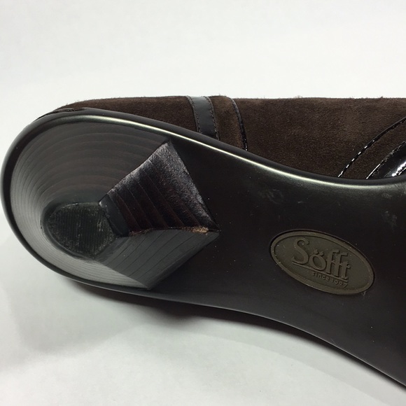 Sofft Suede Dark Brown Heels - Picture 7 of 8